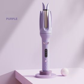 Spin And Curl, Automatic Hair Curling Iron For Healthy & Shiny, Effortless Curls & Waves, 28mm Barrel Hair Curler With 4 Temperature-adjusting Mo (Color: Purple)